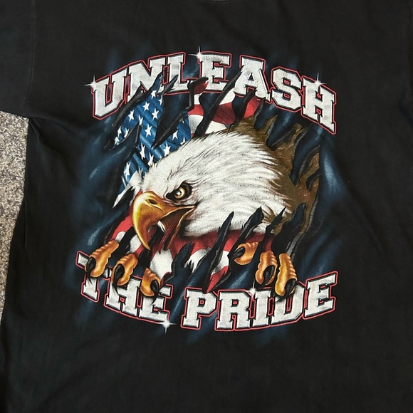 5/$25 USA Freedom “Unleash the Pride” “Defending our Freedom” t-shirt size L-XL - Picture 3 of 7